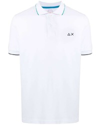 Мужская белая футболка-поло от Sun 68