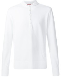 Мужская белая футболка-поло от Thom Browne