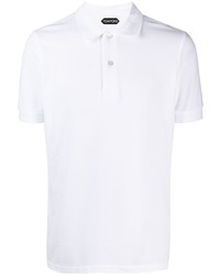 Мужская белая футболка-поло от Tom Ford