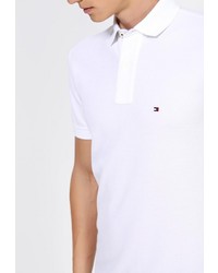 Мужская белая футболка-поло от Tommy Hilfiger