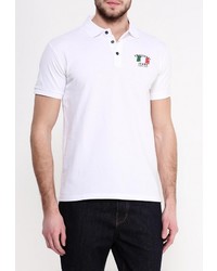 Мужская белая футболка-поло от Trussardi Jeans