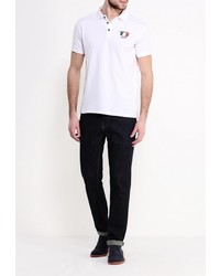 Мужская белая футболка-поло от Trussardi Jeans