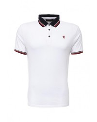Мужская белая футболка-поло от Trussardi Jeans