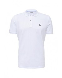 Мужская белая футболка-поло от U.S. Polo Assn.