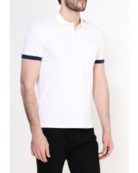 Мужская белая футболка-поло от United Colors of Benetton