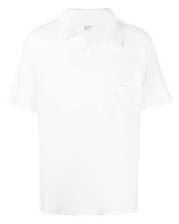 Мужская белая футболка-поло от Universal Works