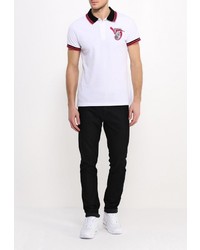 Мужская белая футболка-поло от Versace Jeans