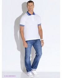 Мужская белая футболка-поло от Westrenger