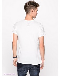 Мужская белая футболка с v-образным вырезом с принтом от Boom Bap Wear
