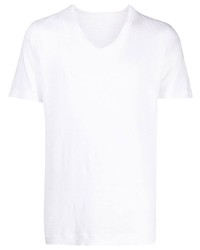 Мужская белая футболка с v-образным вырезом от 120% Lino