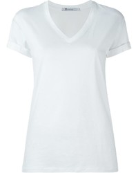 Женская белая футболка с v-образным вырезом от Alexander Wang