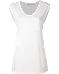 Женская белая футболка с v-образным вырезом от Alexander Wang