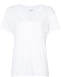 Женская белая футболка с v-образным вырезом от Anine Bing