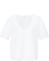 Женская белая футболка с v-образным вырезом от Anine Bing