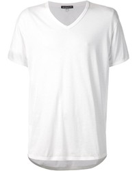 Мужская белая футболка с v-образным вырезом от Ann Demeulemeester