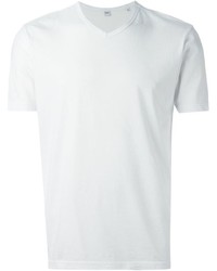 Мужская белая футболка с v-образным вырезом от Aspesi