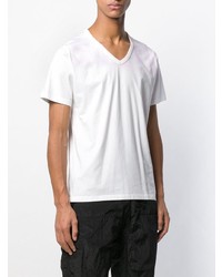 Мужская белая футболка с v-образным вырезом от Maison Margiela