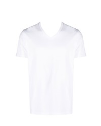 Мужская белая футболка с v-образным вырезом от Brioni