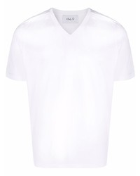 Мужская белая футболка с v-образным вырезом от D4.0