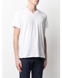 Мужская белая футболка с v-образным вырезом от Daniele Alessandrini