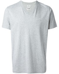 Мужская белая футболка с v-образным вырезом от Diesel