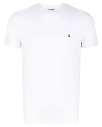 Мужская белая футболка с v-образным вырезом от Dondup
