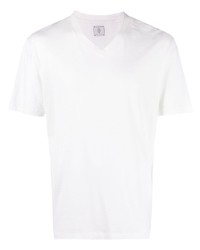 Мужская белая футболка с v-образным вырезом от Eleventy