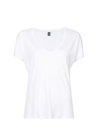 Женская белая футболка с v-образным вырезом от Eleventy