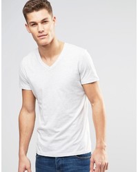 Мужская белая футболка с v-образным вырезом от Esprit