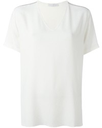 Женская белая футболка с v-образным вырезом от Fabiana Filippi