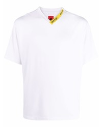 Мужская белая футболка с v-образным вырезом от Ferrari