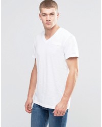 Мужская белая футболка с v-образным вырезом от G Star