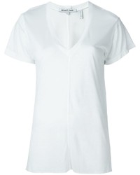 Женская белая футболка с v-образным вырезом от Helmut Lang
