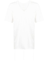 Мужская белая футболка с v-образным вырезом от Isaac Sellam Experience