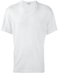 Мужская белая футболка с v-образным вырезом от James Perse