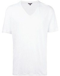 Мужская белая футболка с v-образным вырезом от John Varvatos