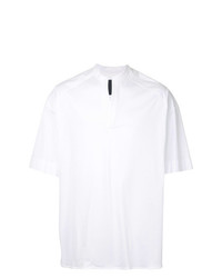 Мужская белая футболка с v-образным вырезом от Juun.J