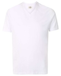 Мужская белая футболка с v-образным вырезом от Kent & Curwen