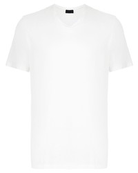 Мужская белая футболка с v-образным вырезом от Lanvin