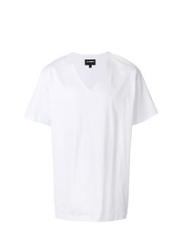 Мужская белая футболка с v-образным вырезом от Les Hommes