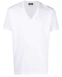 Мужская белая футболка с v-образным вырезом от DSQUARED2