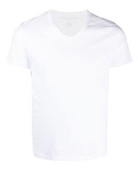 Мужская белая футболка с v-образным вырезом от Majestic Filatures