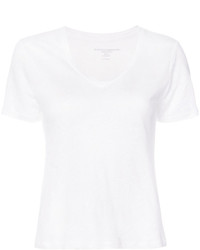 Женская белая футболка с v-образным вырезом от Majestic Filatures