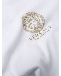Мужская белая футболка с v-образным вырезом от Versace