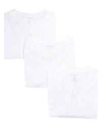 Мужская белая футболка с v-образным вырезом от Michael Kors