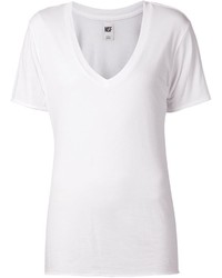 Женская белая футболка с v-образным вырезом от NSF