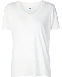 Женская белая футболка с v-образным вырезом от NSF