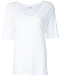 Женская белая футболка с v-образным вырезом от Organic by John Patrick