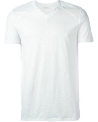 Мужская белая футболка с v-образным вырезом от Paolo Pecora
