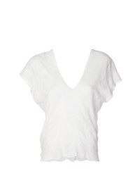 Женская белая футболка с v-образным вырезом от Pierantoniogaspari